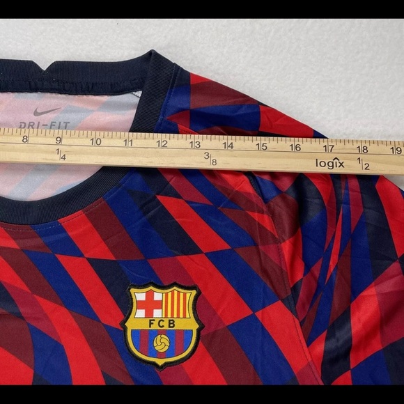 Nike Rakuten Barcelona Soccer Jersey Mens XL Football Club Dri Fit Short Sleeve - Picture 7 of 12